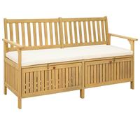 vidaXL Banc de rangement pour jardin, modèle 2 places, dimensions : 148 x 63 x 84 cm, forme rectangulaire