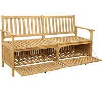 vidaXL Banc de rangement pour jardin, modèle 2 places, dimensions : 148 x 63 x 84 cm, forme rectangulaire