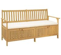 vidaXL Banc de rangement pour jardin, modèle 2 places, dimensions 170 x 63 x 84 cm, forme rectangulaire