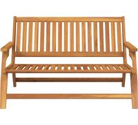 vidaXL Banc de relaxation en bois massif d'acacia, couleur marron, dimensions : 122 x 78 x 73 cm