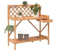 vidaXL Banc de rempotage avec treillis marron bois massif de sapin