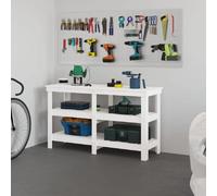vidaXL Banc de travail Blanc