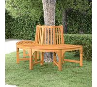 vidaXL Banc d'arbre semi-circulaire Ø160 cm bois massif eucalyptus