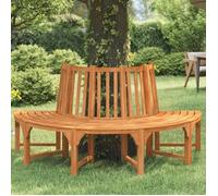 vidaXL Banc demi-circulaire tour d'arbre Ø208cm bois massif eucalyptus 362156