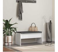 VIDAXL Banc d'entrée 1 place blanc 80 x 38 x 46 cm avec coussin