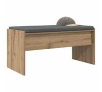vidaXL Banc d'entrée avec Coussin Chêne Artisanal 83 x 38 x 40 cm, Banc élégant pour Hall, Meuble en Tissu Moderne, Assise Fonctionnelle, Design Minimaliste pour entrée