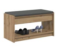 vidaXL Banc d'entrée avec Coussin Chêne Artisanal 83 x 38 x 45 cm, Banc Hall Moderne, Meuble d'entrée, Assise stylée, Design rectangulaire, Solutions de Rangement Pratiques pour la Maison