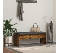 VIDAXL Banc d'entrée rectangulaire avec coussin - Chêne fumé 103 x 38 x 40 cm