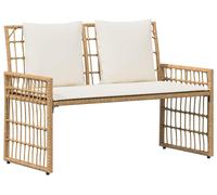 vidaXL Banc d'extérieur 2 places, 116 x 55 x 82 cm, en acier et résine tressée