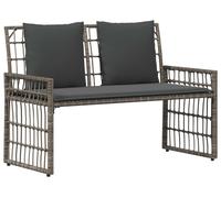 vidaXL Banc d'extérieur 2 places, 116 x 55 x 82 cm, en acier et résine tressée