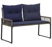 vidaXL Banc d'extérieur 2 places, 4 pièces, 110 x 59 x 82 cm, en polyrotin