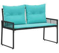 vidaXL Banc d'extérieur 2 places, 4 pièces, 110 x 59 x 82 cm, en polyrotin