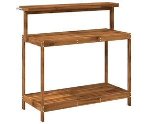 vidaXL Banc d'extérieur avec jardinière intégrée, 111,5 x 48,5 x 107 cm, en bois d'acacia massif