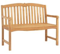 vidaXL Banc en bois massif de teck, fait à la main, dimensions : 114 x 60 x 95 cm, finition naturelle