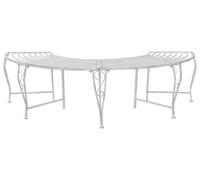 vidaXL Banc en forme d'arbre 4 places 160 x 80 x 44 cm Acier blanc antique