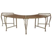vidaXL Banc en forme d'arbre 4 places 160 x 80 x 44 cm Acier brun antique