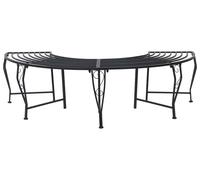 vidaXL Banc en forme d'arbre 4 places 160 x 80 x 44 cm Acier noir