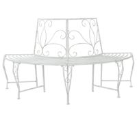 vidaXL Banc en forme d'arbre 4 places 160 x 80 x 89 cm Acier blanc antique