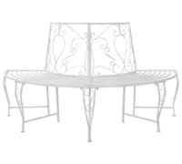 vidaXL Banc en forme d'arbre 4 places 160 x 80 x 89 cm Acier blanc antique
