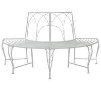 vidaXL Banc en forme d'arbre 4 places 160 x 80 x 89 cm Acier blanc antique