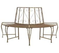 vidaXL Banc en forme d'arbre 4 places 160 x 80 x 89 cm Acier brun antique