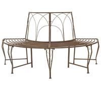 vidaXL Banc en forme d'arbre 4 places 160 x 80 x 89 cm Acier brun antique