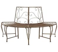vidaXL Banc en forme d'arbre 4 places 160 x 80 x 89 cm Acier brun antique