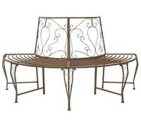 vidaXL Banc en forme d'arbre 4 places 160 x 80 x 89 cm Acier brun antique