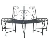 vidaXL Banc en forme d'arbre 4 places 160 x 80 x 89 cm Acier Gris argenté