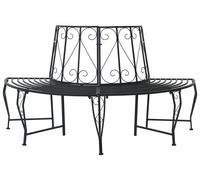 vidaXL Banc en forme d'arbre 4 places 160 x 80 x 89 cm Acier Noir