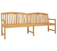 vidaXL Banc en forme de rose, fait main, naturel, 228 x 60 x 90 cm, bois massif de teck