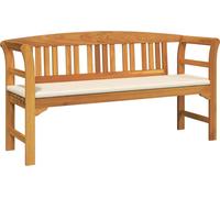 vidaXL Banc en forme de rose, naturel, 157 x 46 x 82,5 cm, bois massif d'acacia