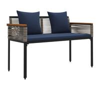 vidaXL Banc d'extérieur 2 places, 117 x 54 x 74,5 cm, en polyrotin