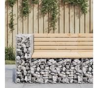 vidaXL Banc gabion en pin massif 92 cm