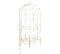 vidaXL Banc de jardin 95 cm fer antique blanc