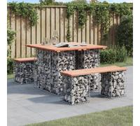 VIDAXL Banc jardin gabion bois douglas massif