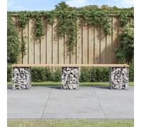VIDAXL Banc jardin gabion bois pin massif