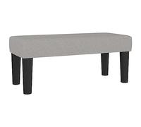vidaXL Banc Ottoman Banquette Rembourré Banc de Lit Banc d'Entrée Chambre à Coucher Salon Couloir Intérieur Gris Clair 70x30x30 cm Tissu