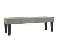 vidaXL Banc Ottoman Banquette Rembourré Banc de Lit Banc d'Entrée Chambre à Coucher Salon Couloir Intérieur Gris Clair 100x30x30 cm Velours