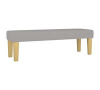 vidaXL Banc Ottoman Banquette Rembourré Banc de Lit Banc d'Entrée Chambre à Coucher Salon Couloir Intérieur Gris Clair 100x30x30 cm Tissu