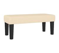 vidaXL Banc Ottoman Banquette Rembourré Banc de Lit Banc d'Entrée Chambre à Coucher Salon Couloir Intérieur Crème 70x30x30 cm Tissu