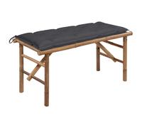 VIDAXL Banc pliable avec coussin - Bambou