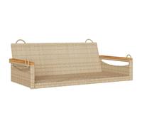 vidaXL Banc suspendu Beige 109x62x40 cm Poly rotin