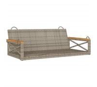 vidaXL Banc suspendu Gris 109x62x40 cm Poly rotin