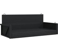 vidaXL Banc suspendu noir 119x56x48 cm Poly rotin