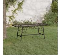 vidaXL Banc d'arbre 110 cm noir acier