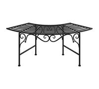 vidaXL Banc Tour d'arbre Siège d'Extérieur Banc d'Extérieur Banc de Patio Siège de Terrasse Meuble de Jardin Cour 113 cm Noir Acier