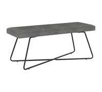 vidaXL Banc Uni Gris foncé 110 x 40 x 45 cm Velours, Banc Moderne, Assise d'intérieur Polyvalente, Style Tendance, Design Simple, Salon, Salle à Manger, Chambre