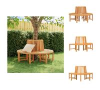 vidaXL Bancs d'arbre 2 pièces Demi-cercle Ø160 cm Bois massif Teck - Bancs de jardin