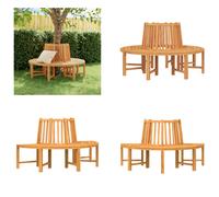 vidaXL Bancs d'arbre 2 pièces Semi-cercle Ø160 cm Bois massif Teck - Banc d'arbre - Bancs d'arbre - Banc - Banc
